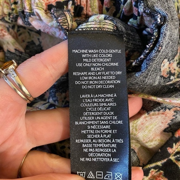 Free People women’s Stand Out Printed Jumpsuit in Black Combo Size M Boho - Picture 6 of 10